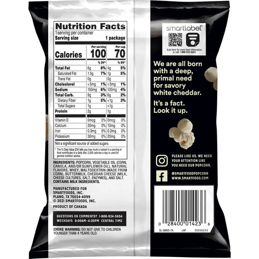 Smartfood Popcorn White Cheddar Cheese